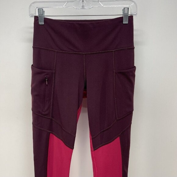 Athleta Leggings Sz XS Women’s All In Structure 7/8 Tight in Auberge Burgundy - Picture 3 of 12